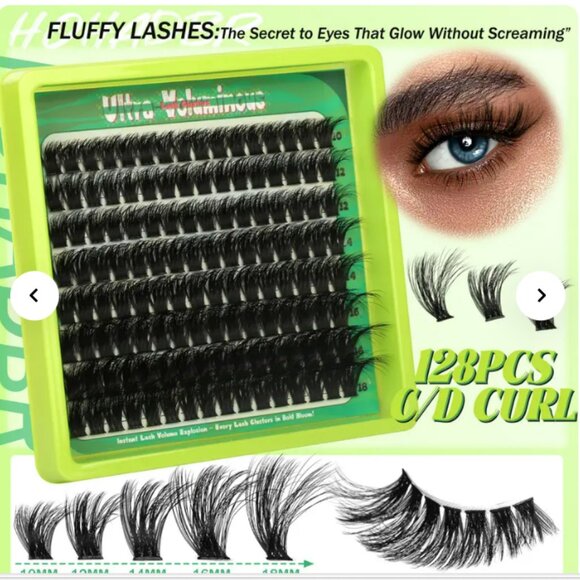 4 Styles Mega/ultra/ Dramatic/Volume/ Lash Clusters Kit, WaterProof Lashes NEW - Picture 11 of 15